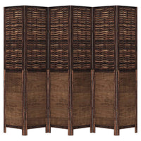 Divisorio Ambienti 6 Pannelli Marrone Scuro Massello Paulownia 358715