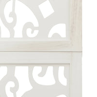 Divisorio Ambienti 5Pannelli Bianco Legno Massello di Paulownia 358743