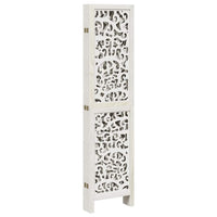 Divisorio Ambienti 6Pannelli Bianco Legno Massello di Paulownia