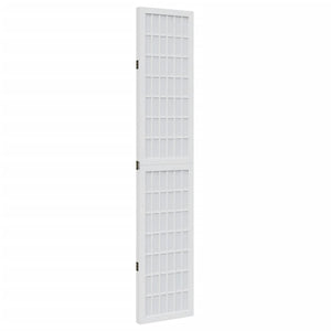 vidaXL Divisorio Ambienti 3Pannelli Bianco Legno Massello di Paulownia