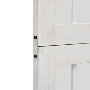 vidaXL Divisorio Ambienti 3Pannelli Bianco Legno Massello di Paulownia
