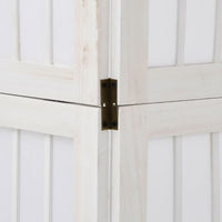 vidaXL Divisorio Ambienti 3Pannelli Bianco Legno Massello di Paulownia