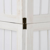 vidaXL Divisorio Ambienti 3Pannelli Bianco Legno Massello di Paulownia