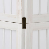 vidaXL Divisorio Ambienti 4Pannelli Bianco Legno Massello di Paulownia