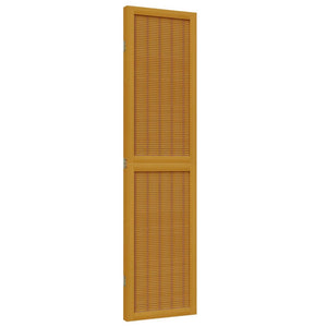 Divisorio Ambienti 3 Pannelli Marrone Scuro Massello Paulownia 358813