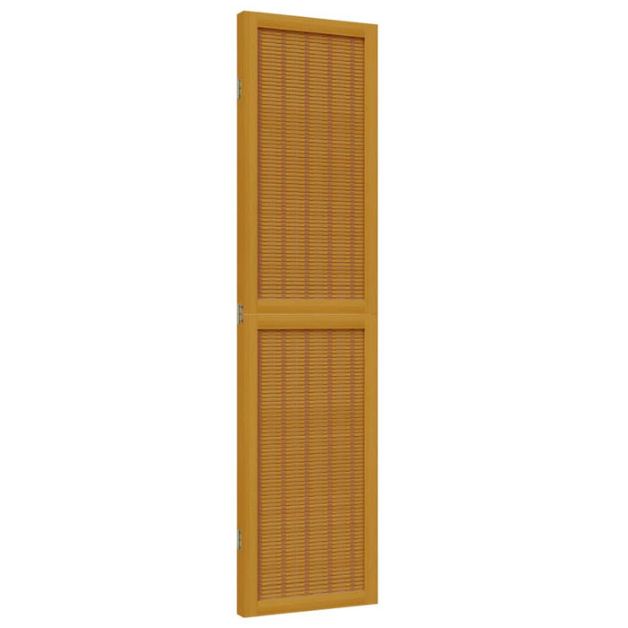 Divisorio Ambienti 3 Pannelli Marrone Scuro Massello Paulownia 358813