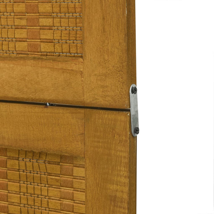 Divisorio Ambienti 3 Pannelli Marrone Scuro Massello Paulownia 358813