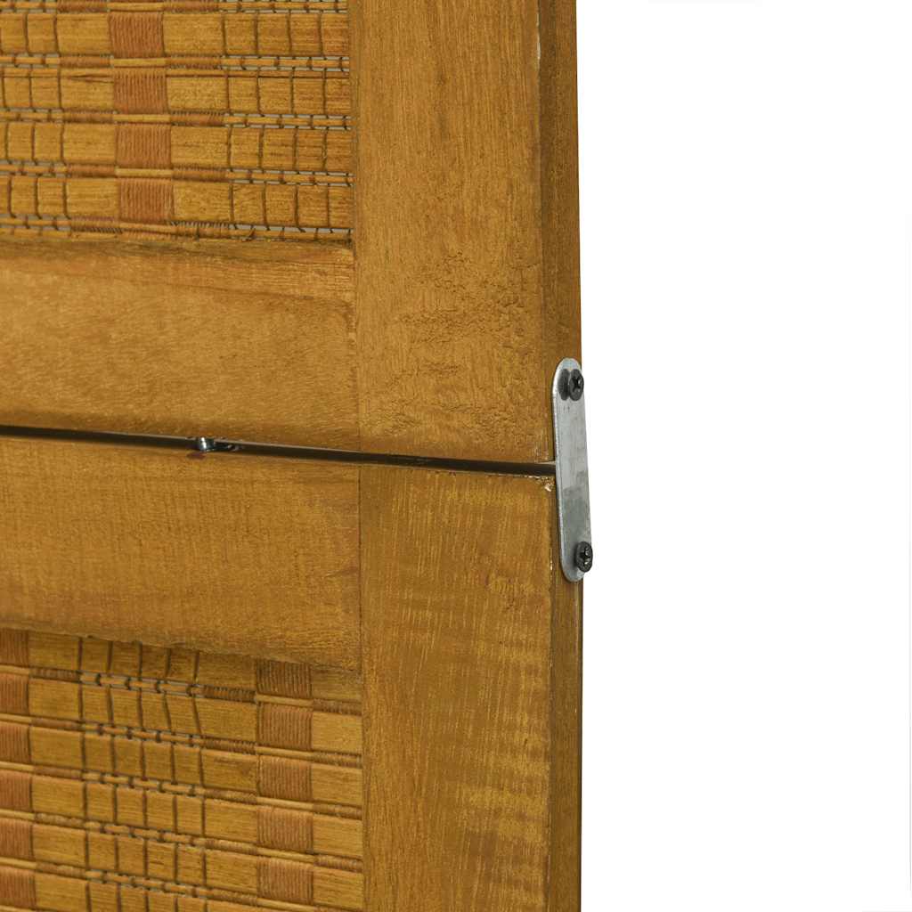 Divisorio Ambienti 5 Pannelli Marrone Legno Massello Paulownia 358824