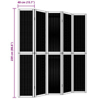 Divisorio Ambienti 5 Pannelli Marrone Legno Massello Paulownia 358824