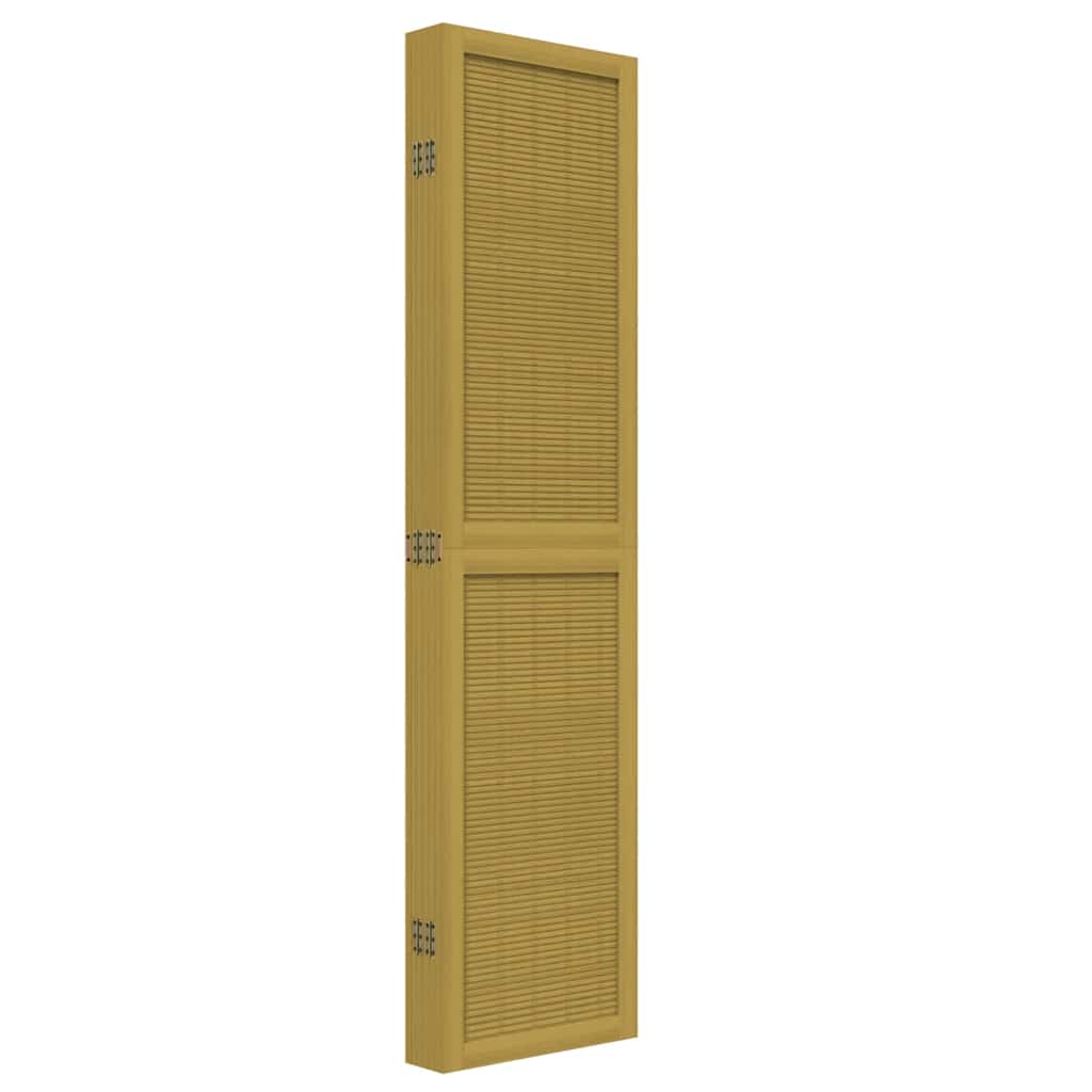 Divisorio Ambienti 6 Pannelli-Set di 6 pannelli Paravento Marrone Legno Massello Paulownia