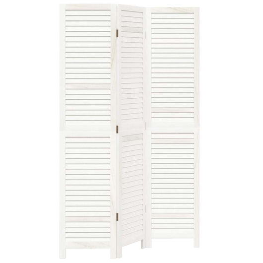 Divisorio Ambienti 3Pannelli Bianco Legno Massello di Paulowniacod mxl 90901