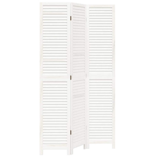 Divisorio Ambienti 3Pannelli Bianco Legno Massello di Paulowniacod mxl 114879