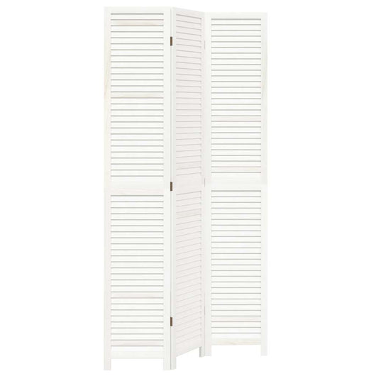 Divisorio Ambienti 3Pannelli Bianco Legno Massello di Paulowniacod mxl 90900