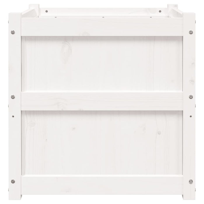 Vaso per fioriera aiuola rialzata piante fiori giardino terrazze set da 2 legno massello di pino bianco 02_0039037