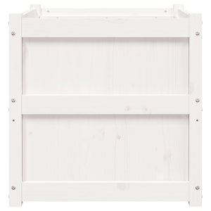 Vaso per fioriera aiuola rialzata piante fiori giardino terrazze set da 2 legno massello di pino bianco 02_0039037