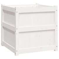 Vaso per fioriera aiuola rialzata piante fiori giardino terrazze set da 2 legno massello di pino bianco 02_0039037