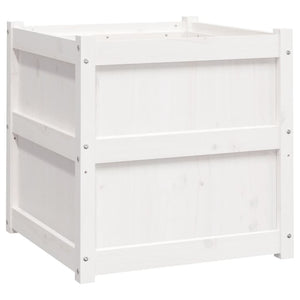 Vaso per fioriera aiuola rialzata piante fiori giardino terrazze set da 2 legno massello di pino bianco 02_0039037