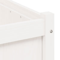 Fioriere da Giardino 2 pz Bianche in Legno Massello di Pino 837427