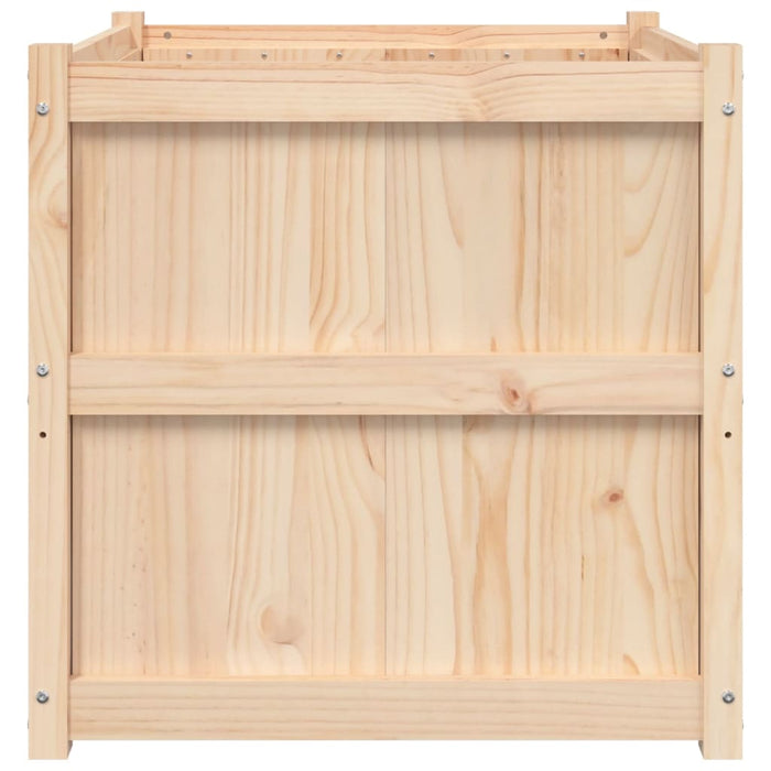 Vaso per fioriera aiuola rialzata piante fiori terrazza giardino esterno 70 x 70 x 70 cm legno di pino massiccio marrone 02_0038561