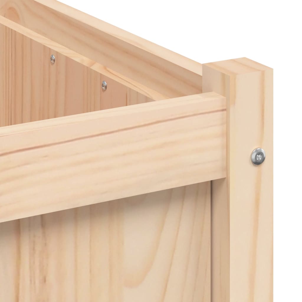 Vaso per fioriera aiuola rialzata piante fiori terrazza giardino esterno 70 x 70 x 70 cm legno di pino massiccio marrone 02_0038561