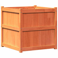 Vassoio per fioriera aiuola rialzata piante fiori terrazzo giardino cera 70 x 70 x 70 cm legno massello di pino marrone 02_0038495