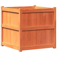 Vassoio per fioriera aiuola rialzata piante fiori terrazzo giardino cera 70 x 70 x 70 cm legno massello di pino marrone 02_0038495