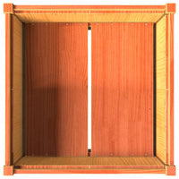 Vassoio per fioriera aiuola rialzata piante fiori terrazzo giardino cera 70 x 70 x 70 cm legno massello di pino marrone 02_0038495