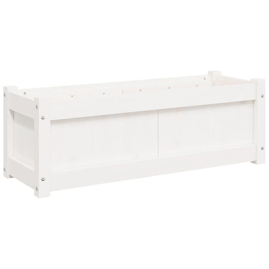 Vassoio per fioriera aiuola rialzata piante fiori terrazza giardino 90 x 31 x 31 cm legno massiccio di pino bianco 02_0037965