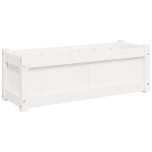 Vaso per fioriera aiuola rialzata piante fiori giardino terrazze set da 2 legno massello di pino bianco 02_0039036