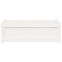 Fioriere da Giardino 2 pz Bianche in Legno Massello di Pino 837452