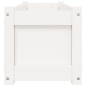 Fioriere da Giardino 2 pz Bianche in Legno Massello di Pino