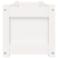 Vaso per fioriera aiuola rialzata piante fiori giardino terrazze set da 2 legno massello di pino bianco 02_0039036