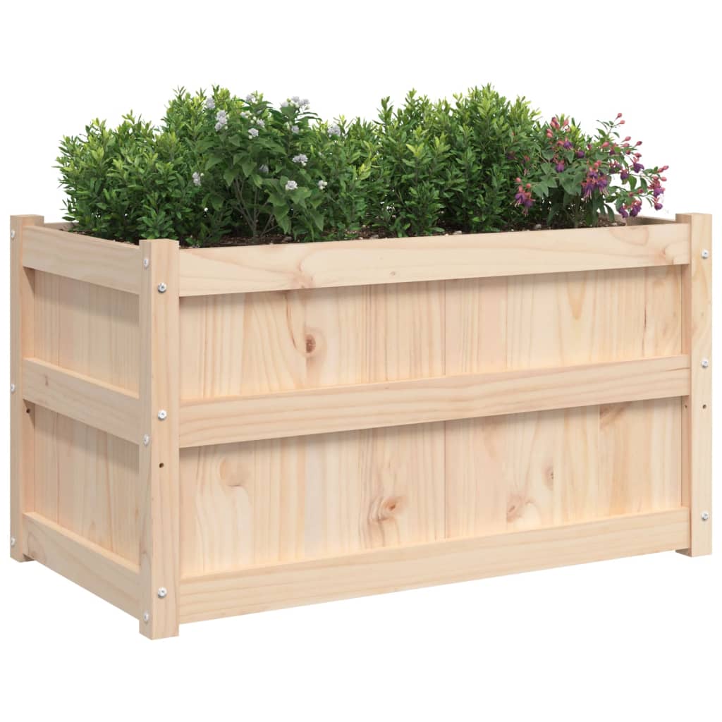 Fioriere da Giardino 2 pz in Legno Massello di Pino 837460