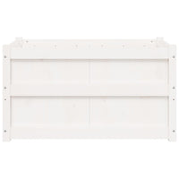 Vassoio per fioriera aiuola rialzata piante fiori terrazza giardino 90 x 50 x 50 cm legno massello di pino bianco 02_0038001