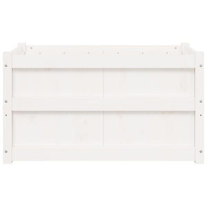 Vassoio per fioriera aiuola rialzata piante fiori terrazza giardino 90 x 50 x 50 cm legno massello di pino bianco 02_0038001