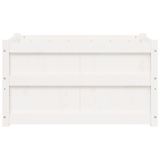 Vassoio per fioriera aiuola rialzata piante fiori terrazza giardino 90 x 50 x 50 cm legno massello di pino bianco 02_0038001