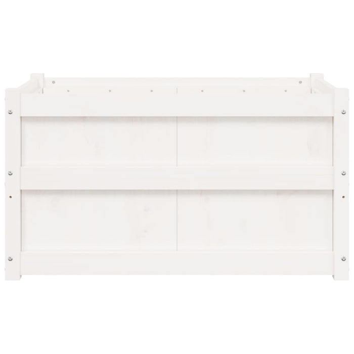 Vassoio per fioriera aiuola rialzata piante fiori terrazza giardino 90 x 50 x 50 cm legno massello di pino bianco 02_0038001