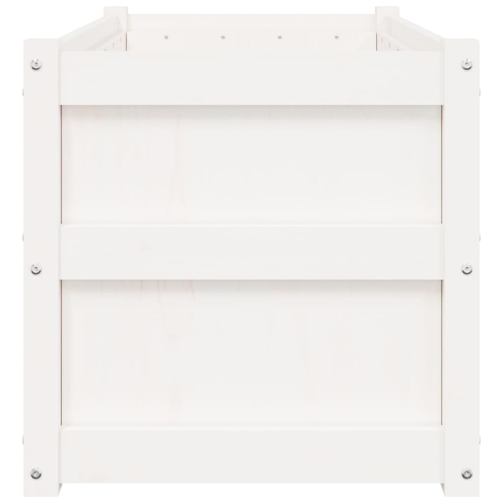 Vassoio per fioriera aiuola rialzata piante fiori terrazza giardino 90 x 50 x 50 cm legno massello di pino bianco 02_0038001