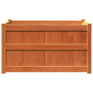 Vassoio per fioriera aiuola rialzata piante fiori terrazzo giardino cera 90 x 50 x 50 cm legno massello di pino marrone 02_0038516