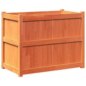 Vassoio per fioriera aiuola rialzata piante fiori terrazzo giardino cera 90 x 50 x 70 cm legno massello di pino marrone 02_0038517