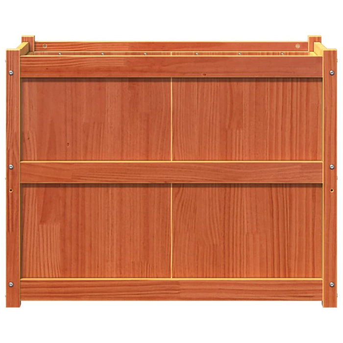 Vassoio per fioriera aiuola rialzata piante fiori terrazzo giardino cera 90 x 50 x 70 cm legno massello di pino marrone 02_0038517