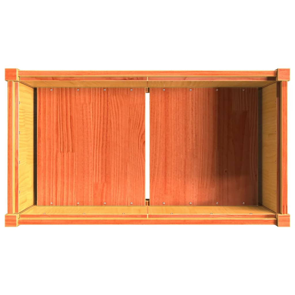 Vassoio per fioriera aiuola rialzata piante fiori terrazzo giardino cera 90 x 50 x 70 cm legno massello di pino marrone 02_0038517