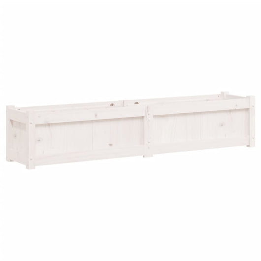 Vassoio per fioriera aiuola rialzata piante fiori terrazza giardino 150 x 31 x 31 cm legno massiccio di pino bianco 02_0037428