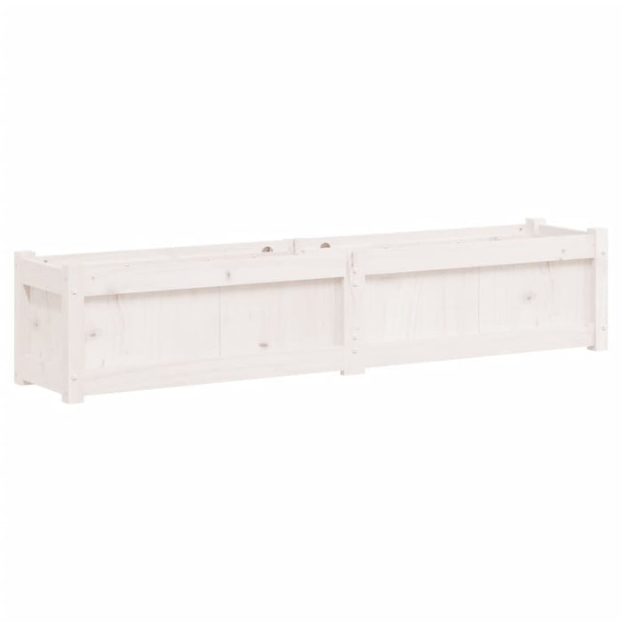 Vassoio per fioriera aiuola rialzata piante fiori terrazza giardino 150 x 31 x 31 cm legno massiccio di pino bianco 02_0037428