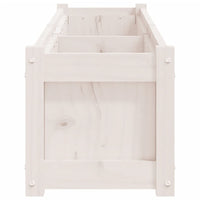 Vassoio per fioriera aiuola rialzata piante fiori terrazza giardino 150 x 31 x 31 cm legno massiccio di pino bianco 02_0037428