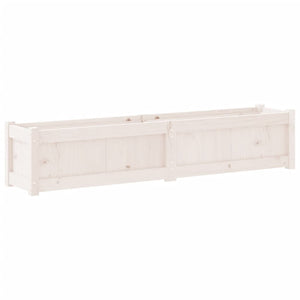 Vassoio per fioriera aiuola rialzata piante fiori terrazza giardino 150 x 31 x 31 cm legno massiccio di pino bianco 02_0037428