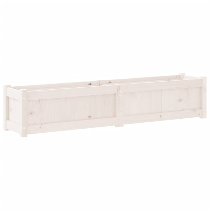 Vassoio per fioriera aiuola rialzata piante fiori terrazza giardino 150 x 31 x 31 cm legno massiccio di pino bianco 02_0037428