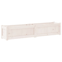 Vaso per fioriera aiuola rialzata piante fiori giardino terrazze set da 2 legno massello di pino bianco 02_0039041