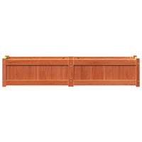 Vassoio per fioriera aiuola rialzata piante fiori giardino terrazze set da 2 cera legno massello di pino marrone 02_0039061