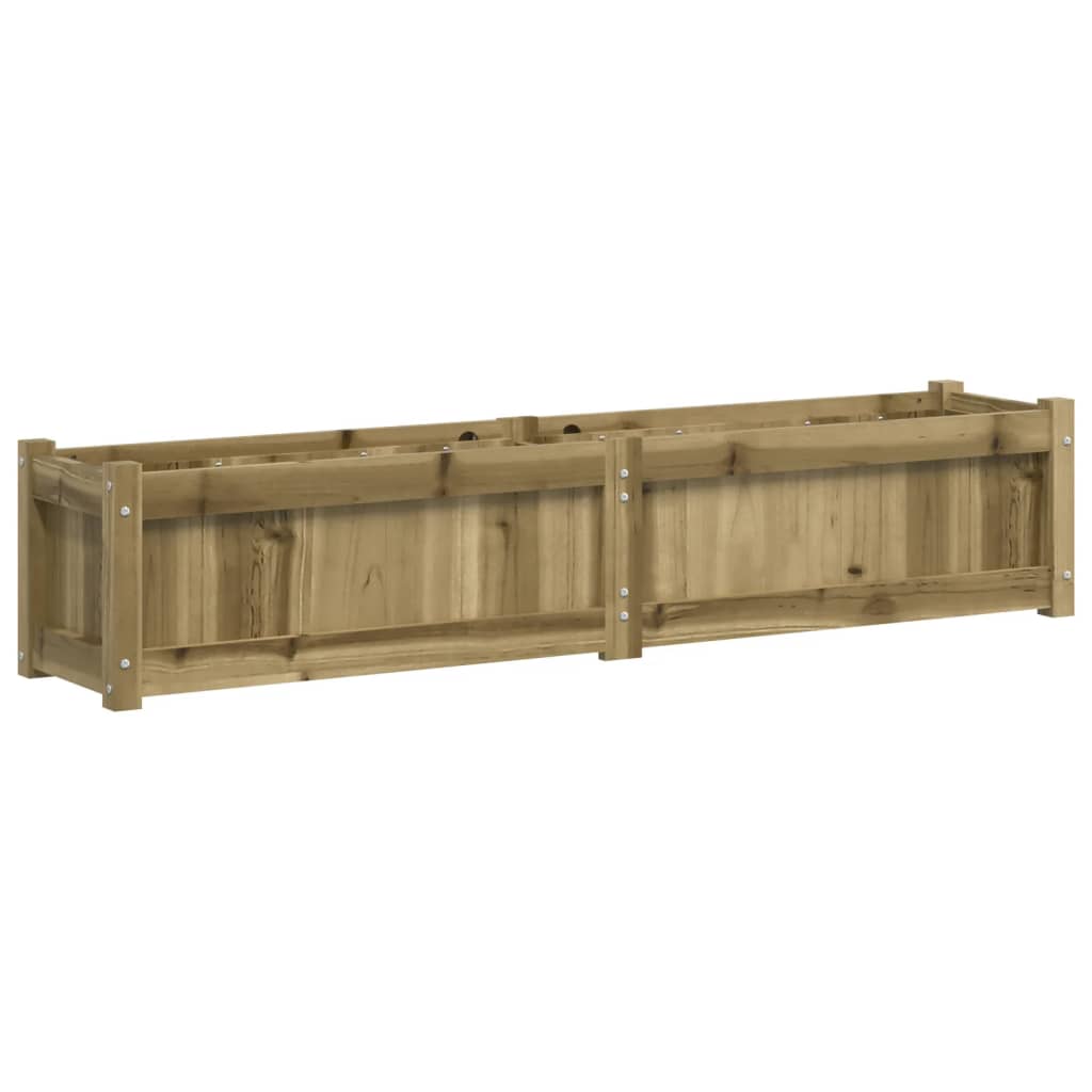 Vassoio per fioriera aiuola rialzata piante fiori terrazza giardino 150 x 31 x 31 cm legno di pino impregnato marrone 02_0037426